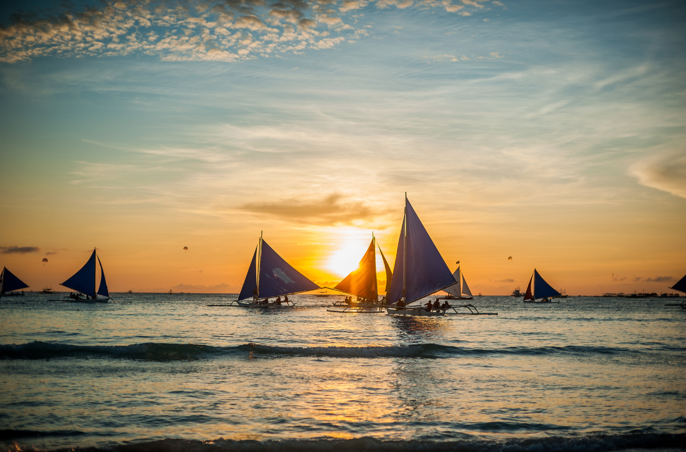 Sunset Paraw Sailing